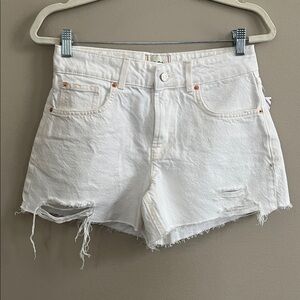 BDG A-Line Denim Cutoff  White Shorts size 27
